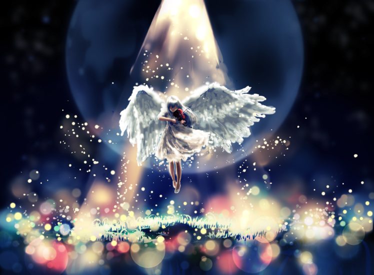 angel, Violin, Magic, Wings, Rays, Of, Light, Fantasy, Girls, Original, Artwork HD Wallpaper Desktop Background
