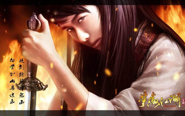 swordsman, Online, Fantasy, Mmo, Rpg, Action, Fighting, Martial, Kung, 1sworo, Wuxia, Hero, Heroes, Warrior, Samurai, Asian, Poster, Cosplay, Girl, Girls HD Wallpaper Desktop Background