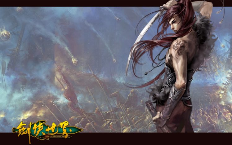 swordsman, Online, Fantasy, Mmo, Rpg, Action, Fighting, Martial, Kung, 1sworo, Wuxia, Hero, Heroes, Warrior, Samurai, Asian, Poster HD Wallpaper Desktop Background