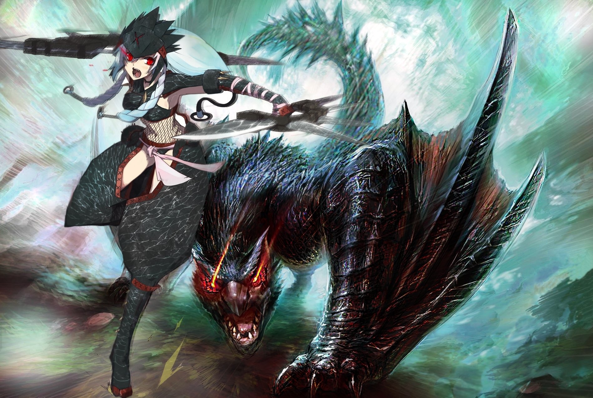 monster, Hunter, Online, Mmo, Rpg, Fantasy, Hunting, 1mhf, Action, Dragon, Fighting, Anime, Warrior, Dinosaur Wallpaper