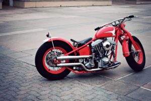 bike, Classic, Fog, Harley, Davidson, Motorcycle, Motorcyclist, Old, Race, Red, Speed, Bobber