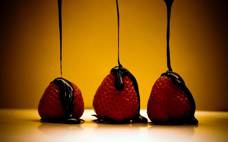 strawberry, And, Chocolate HD Wallpaper Desktop Background