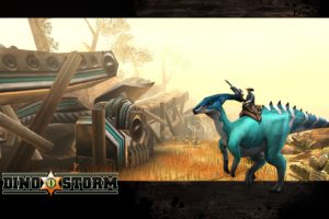 dino, Storm, Dinosaur, Fantasy, Mmo, Online, Monster, Creature, 1dinos, Action, Adventure, Cowboty, Western, Shooter, Poster