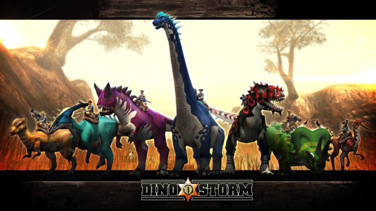 dino, Storm, Dinosaur, Fantasy, Mmo, Online, Monster, Creature, 1dinos, Action, Adventure, Cowboty, Western, Shooter, Poster HD Wallpaper Desktop Background