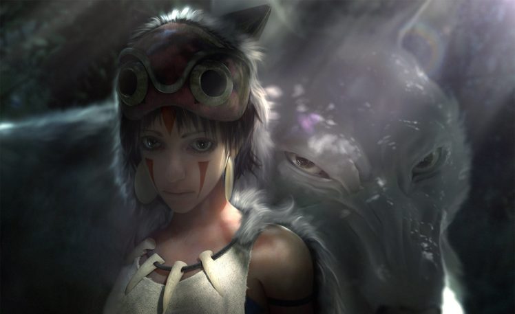 original, Girl, Wolf, Short, Hair, Anime, Fantasy, Forest HD Wallpaper Desktop Background