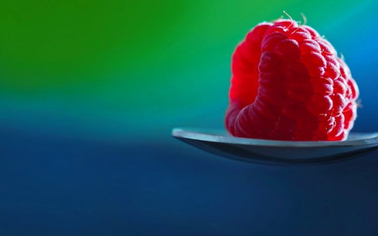 raspberry, Close, Red, Spoon, Macro HD Wallpaper Desktop Background