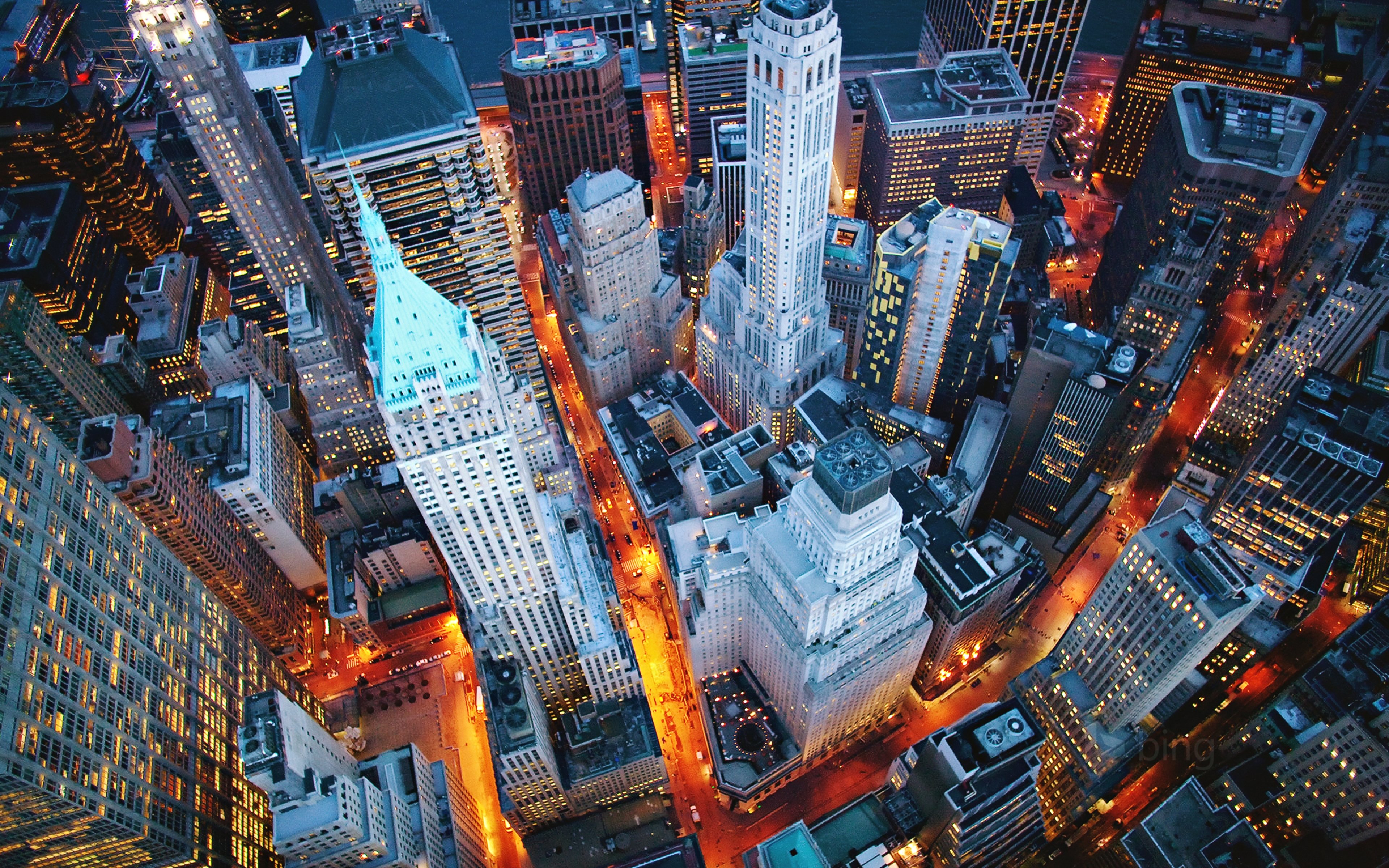 usa, City, New, York, Buildings, Manhattan, Walls, Skyscrapers, Street, Night, Lights Wallpaper