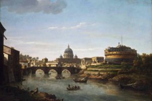 bridge, Cathedral, Rome, William, Marlow, Picture, Artwork, Painting