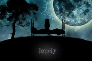 lonely, Mood, Sad, Alone, Sadness, Emotion, People, Loneliness, Solitude, Original, Moon, Girl