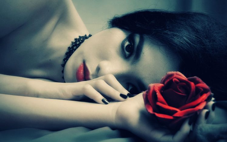lonely, Mood, Sad, Alone, Sadness, Emotion, People, Loneliness, Solitude, Sorrow, Gothic, Pale, Girl, Rose, Fantasy, Babe, Witch HD Wallpaper Desktop Background