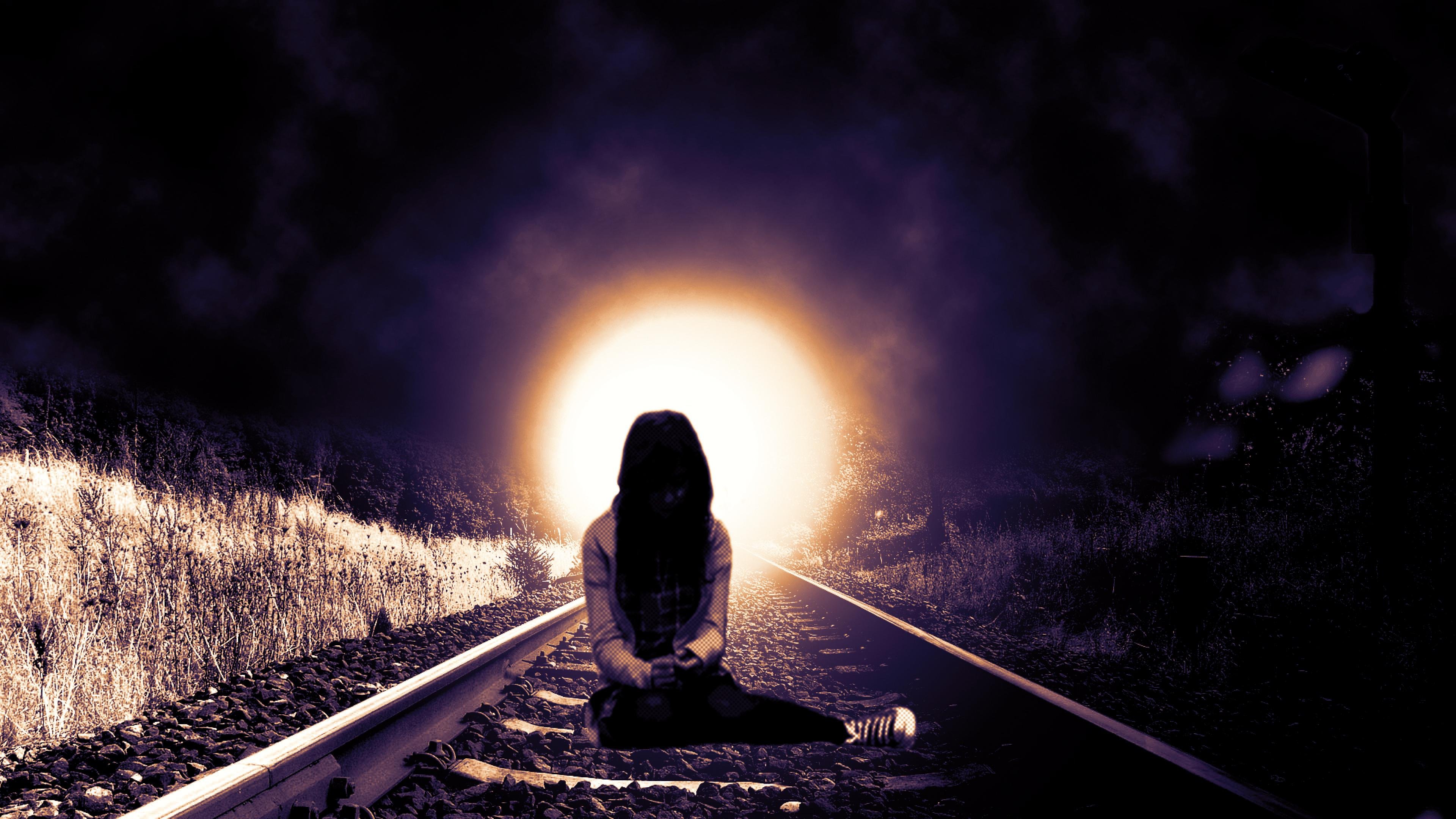 lonely, Mood, Sad, Alone, Sadness, Emotion, People, Loneliness, Solitude,  Sorrow, Girl, Train, Tracks, Railroad, Suicide, Death, Emo Wallpapers HD /  Desktop and Mobile Backgrounds