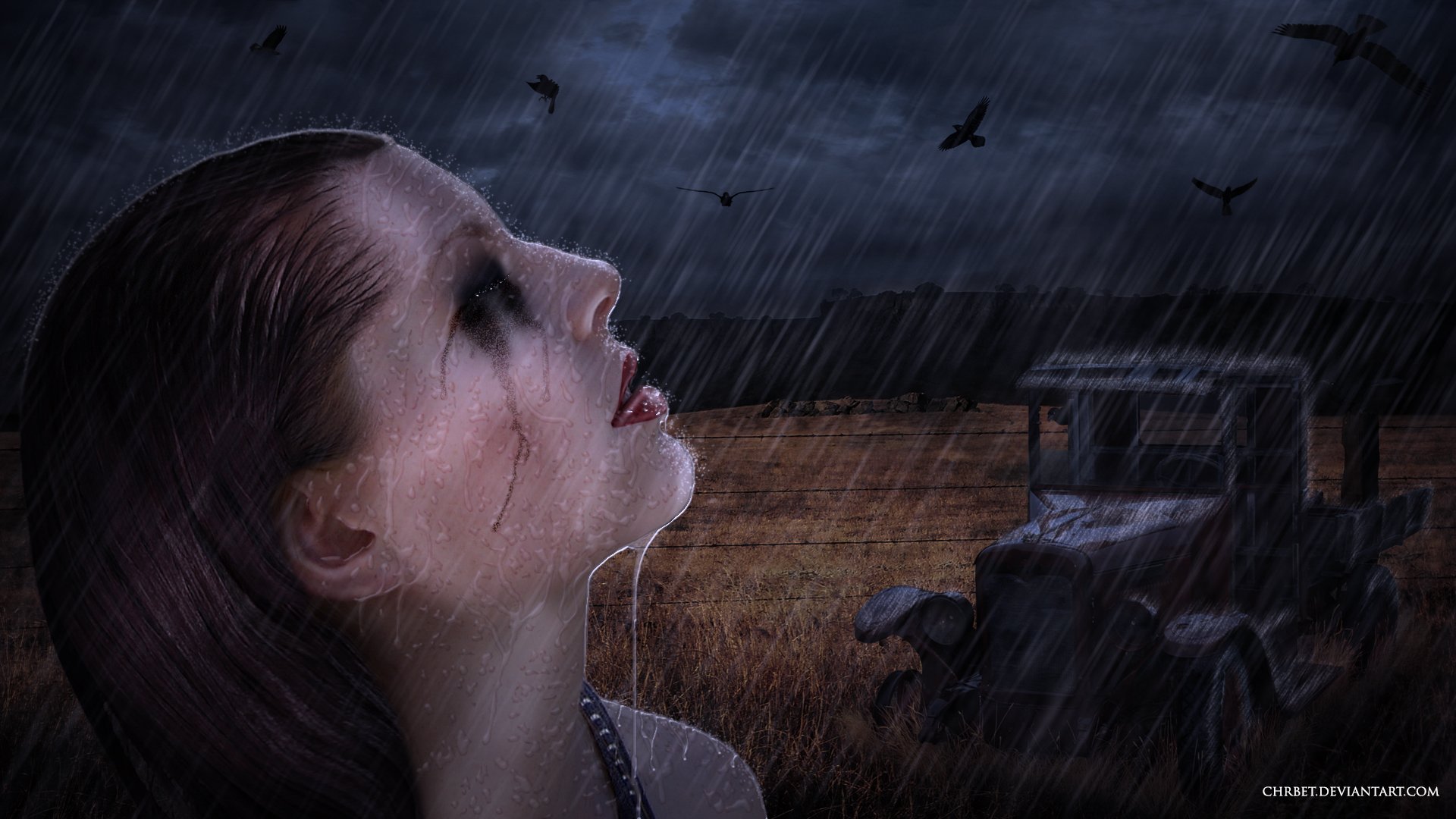 lonely, Mood, Sad, Alone, Sadness, Emotion, People, Loneliness, Solitude, Girl, Rain, Drops Wallpaper