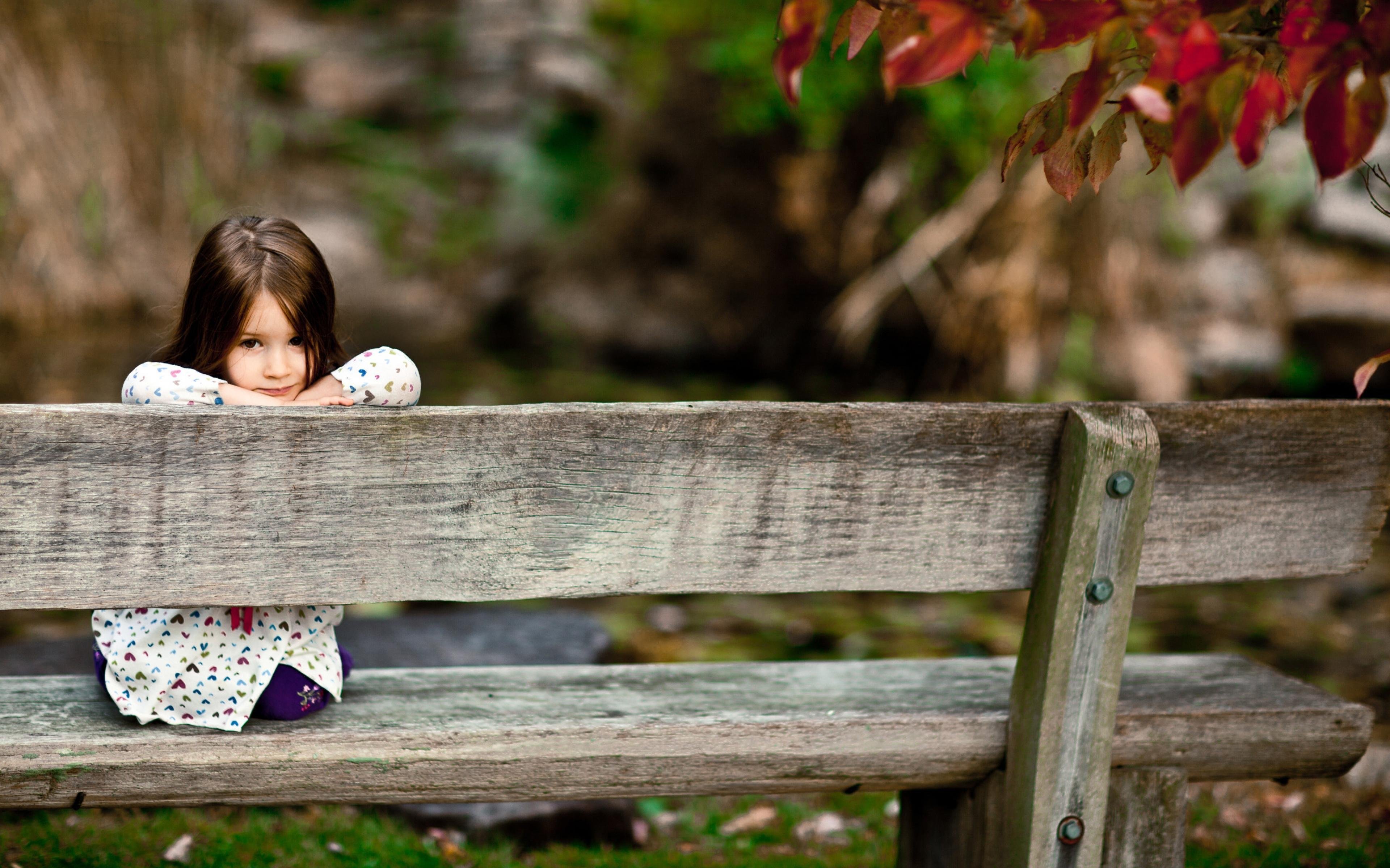 Sad Woman Sitting On Bench Image