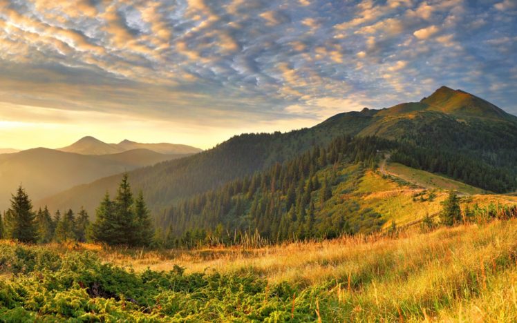 mountains, Landscape, Nature, Mountain, Sunset, Sunrise HD Wallpaper Desktop Background