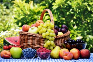fruits, Basket, Grape, Strawberry, Apple, Watermelon, Blueberry, Cherry, Nature, Food, Delicious, Sweet, Summer, Table