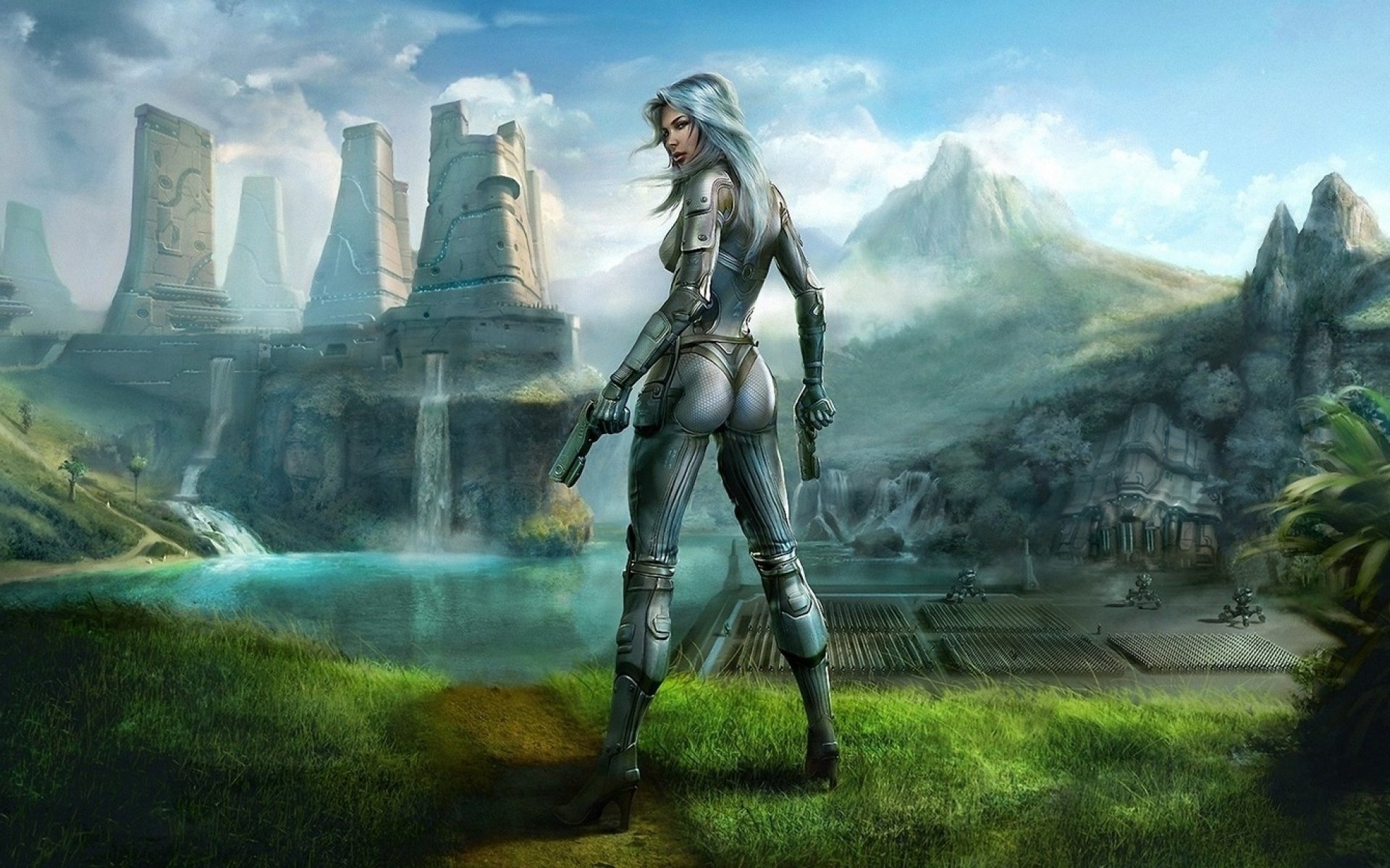 sci fi, Women, Warrior, Woman, Girl, Girls, Futuristic, Artwork Wallpaper
