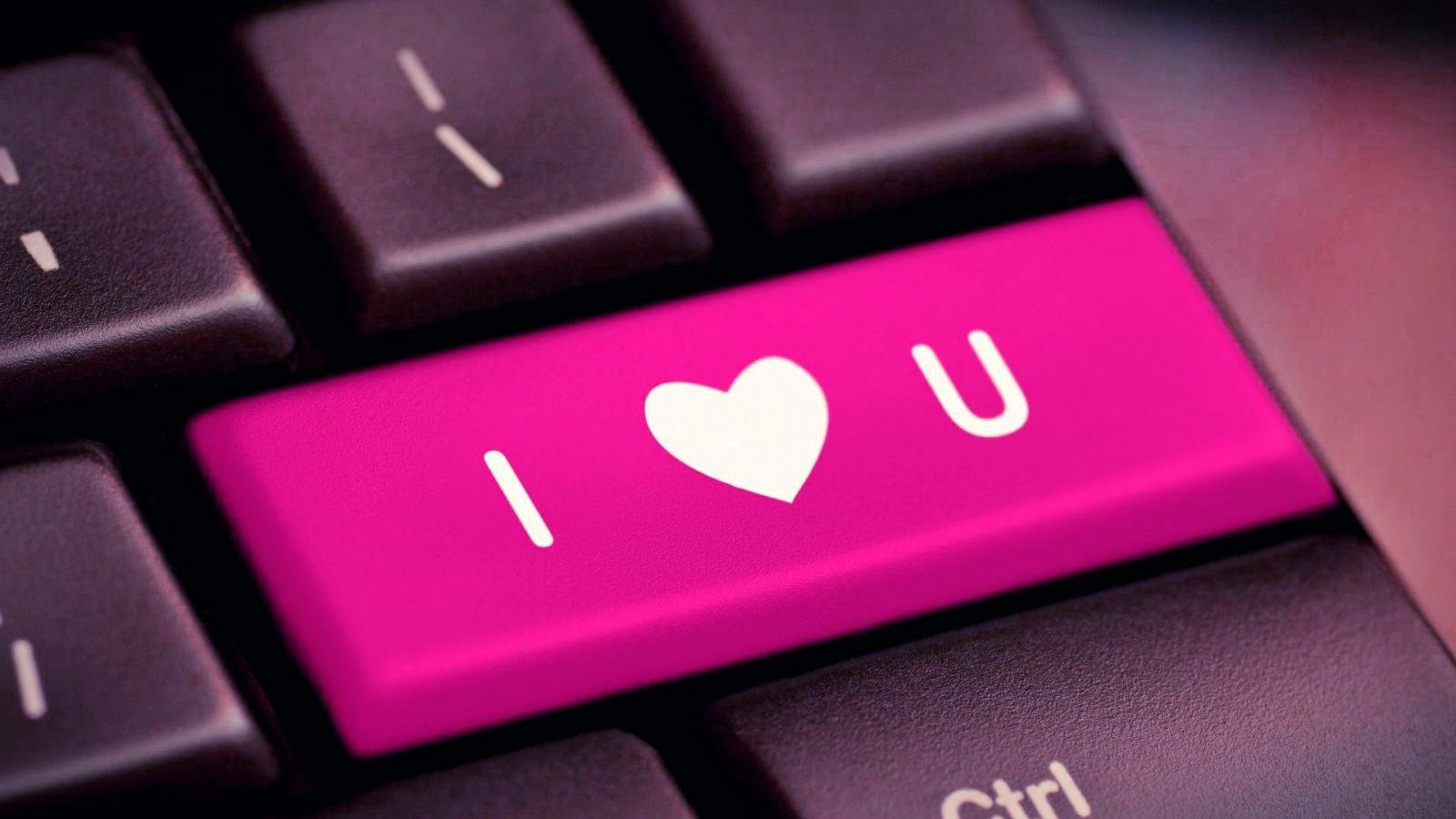 i, Love, You, Pink, Computer, Keyboard Wallpaper