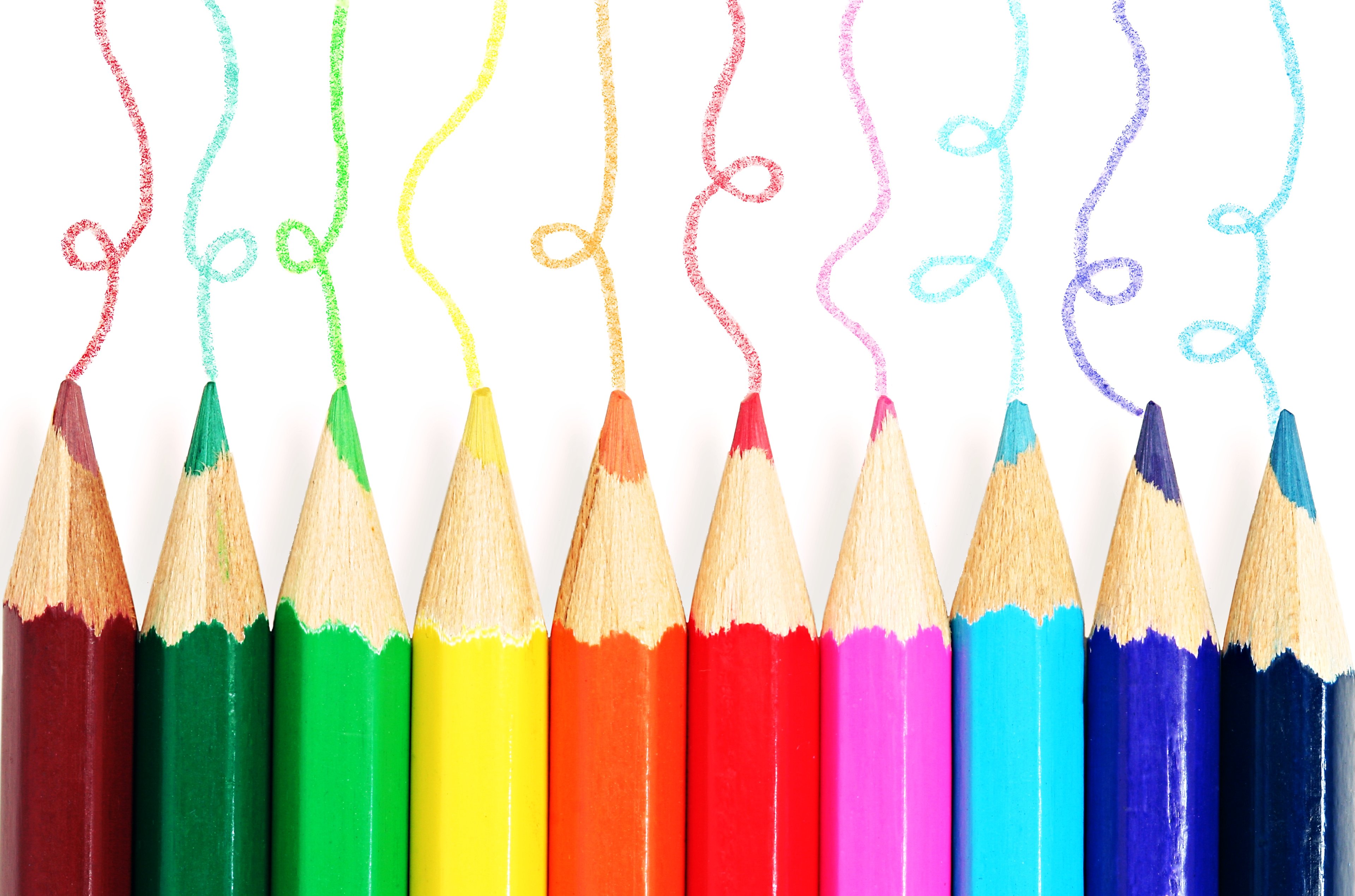 colors, 10, Ten, Pens, Coloring, Kids, Children, Pupil, Drawing