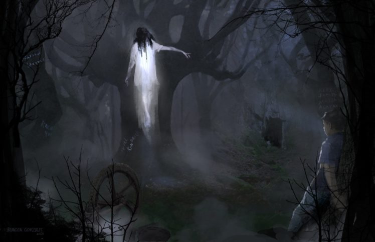 dark, Ghost, Fantasy, Art, Artwork, Horror, Spooky, Creepy, Halloween, Gothic HD Wallpaper Desktop Background