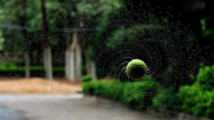 tennis, Ball, Rotation, Water, Spiral HD Wallpaper Desktop Background