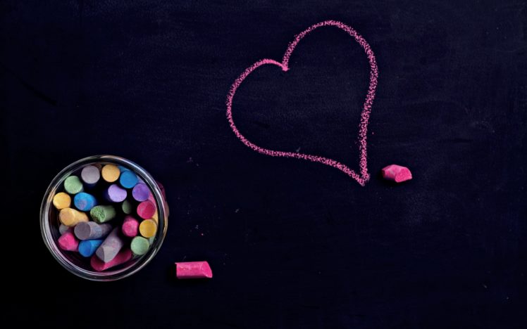 heart, Love, Colors, Mood, Chalk, Drawing, Emotions HD Wallpaper Desktop Background