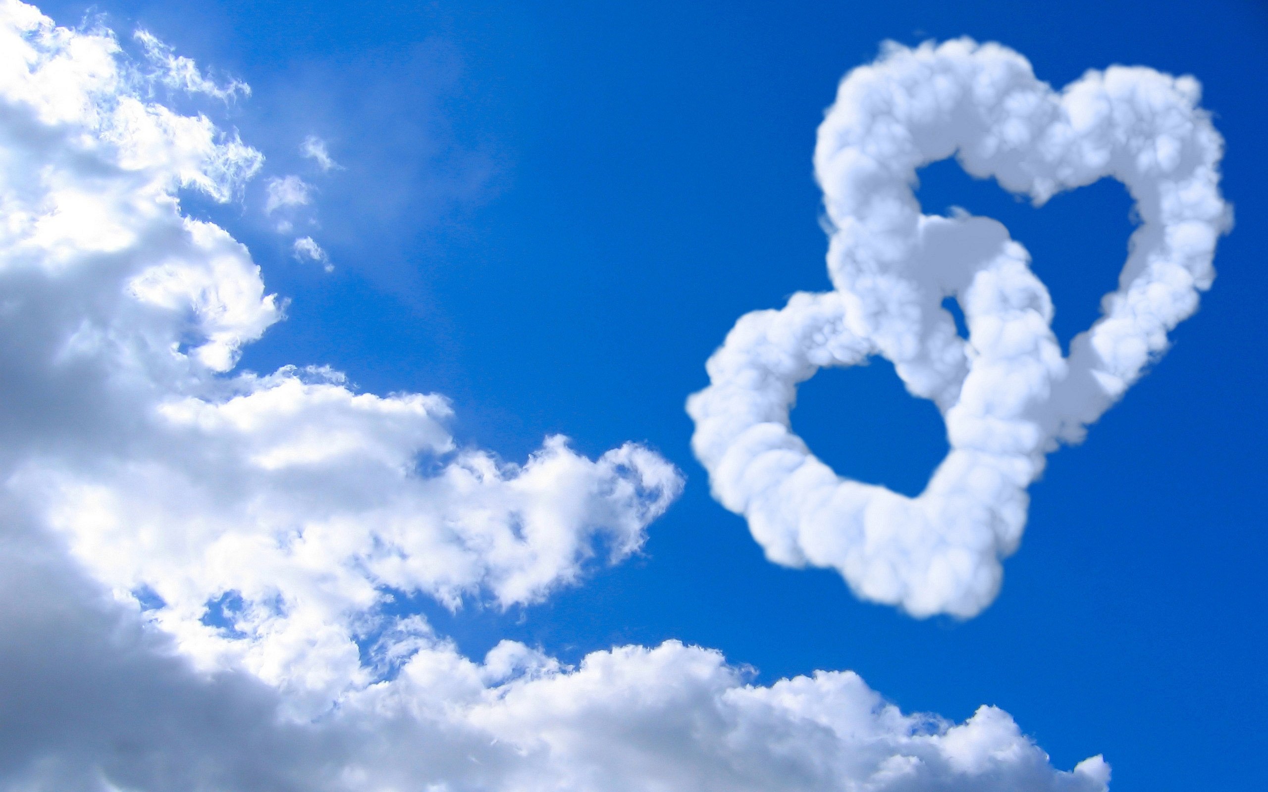 corazones, Cielo, Nube, Amor Wallpaper