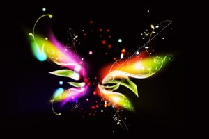 abstract, Background, Colors, Lights, Stars, Wallpapers, Butterfly