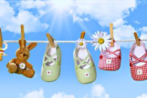 shoes, Teddy, Flowers, Spring, Sky, Clouds, Sunny, Kids, Children, Little, Drying, Mum, Family, Washing