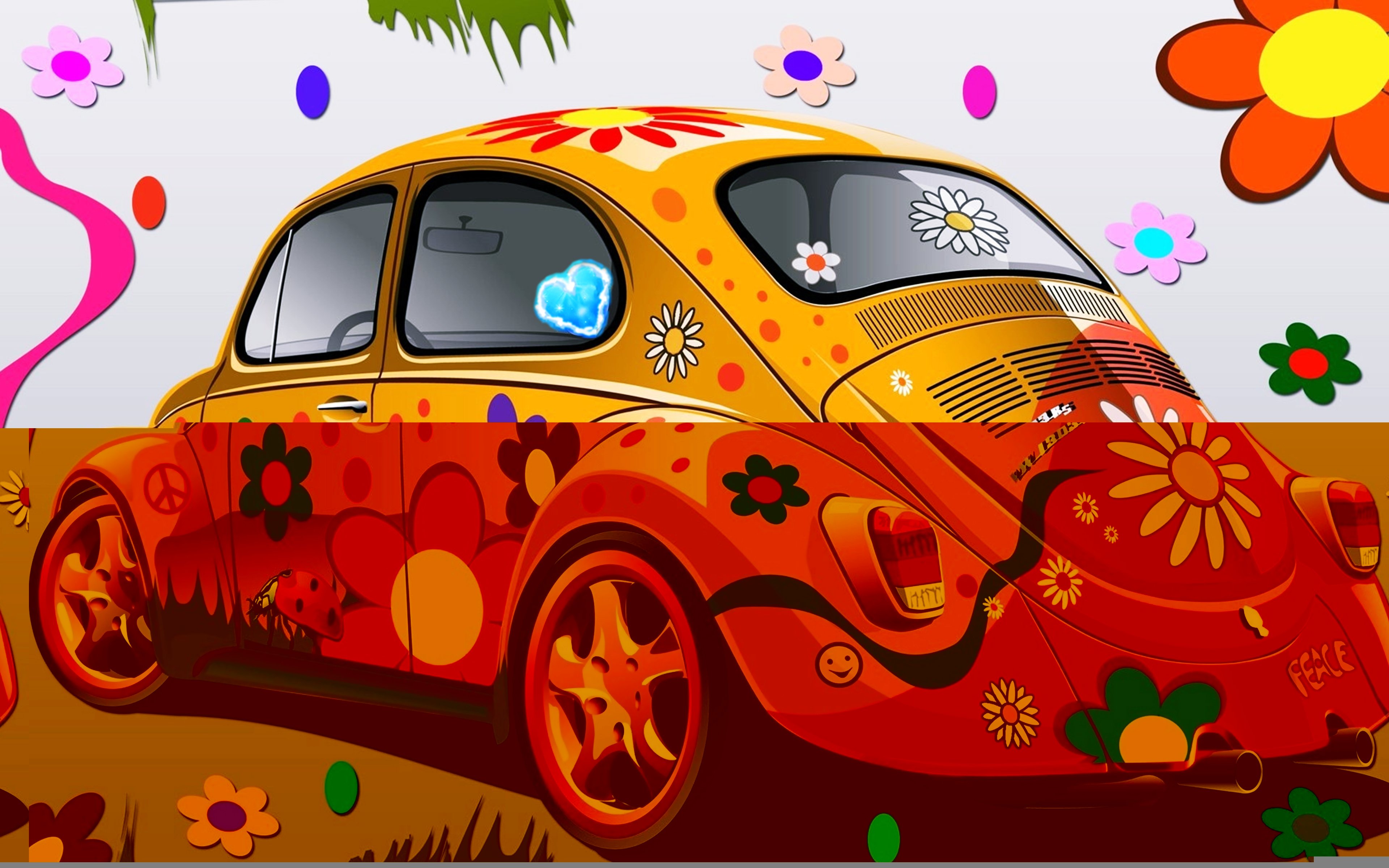 cars, Flowers, Drawing, Kids, Children, Coloring, Drawing, Colors