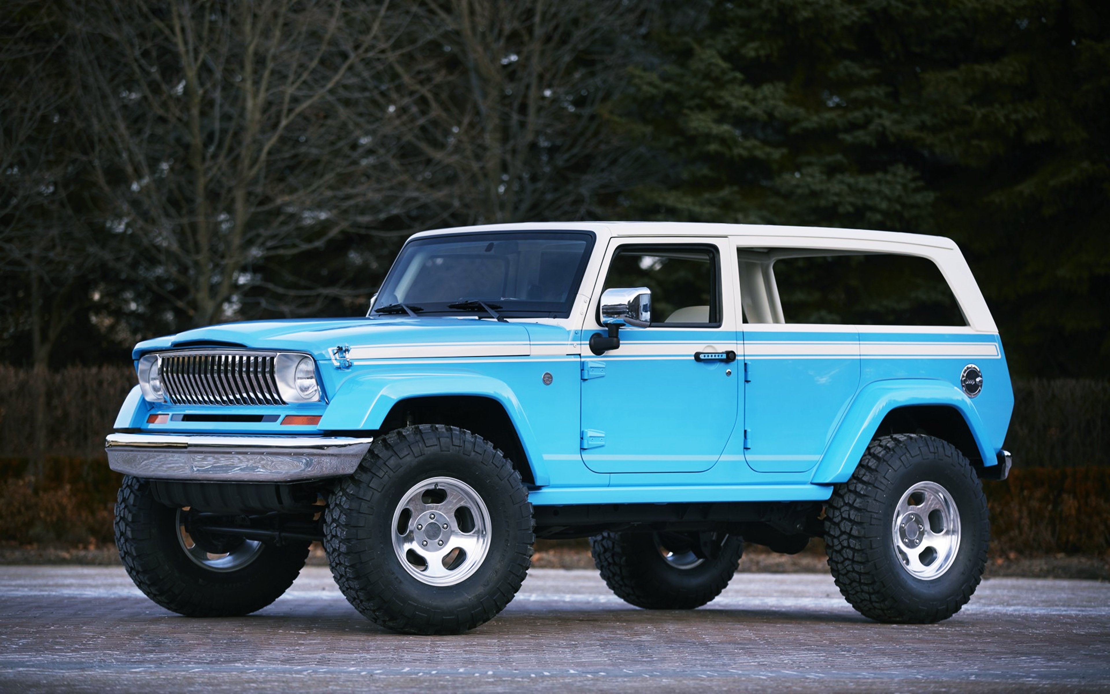 2015, Jeep, Chief, Concept, Blue, Cars, Motors, Speed Wallpaper