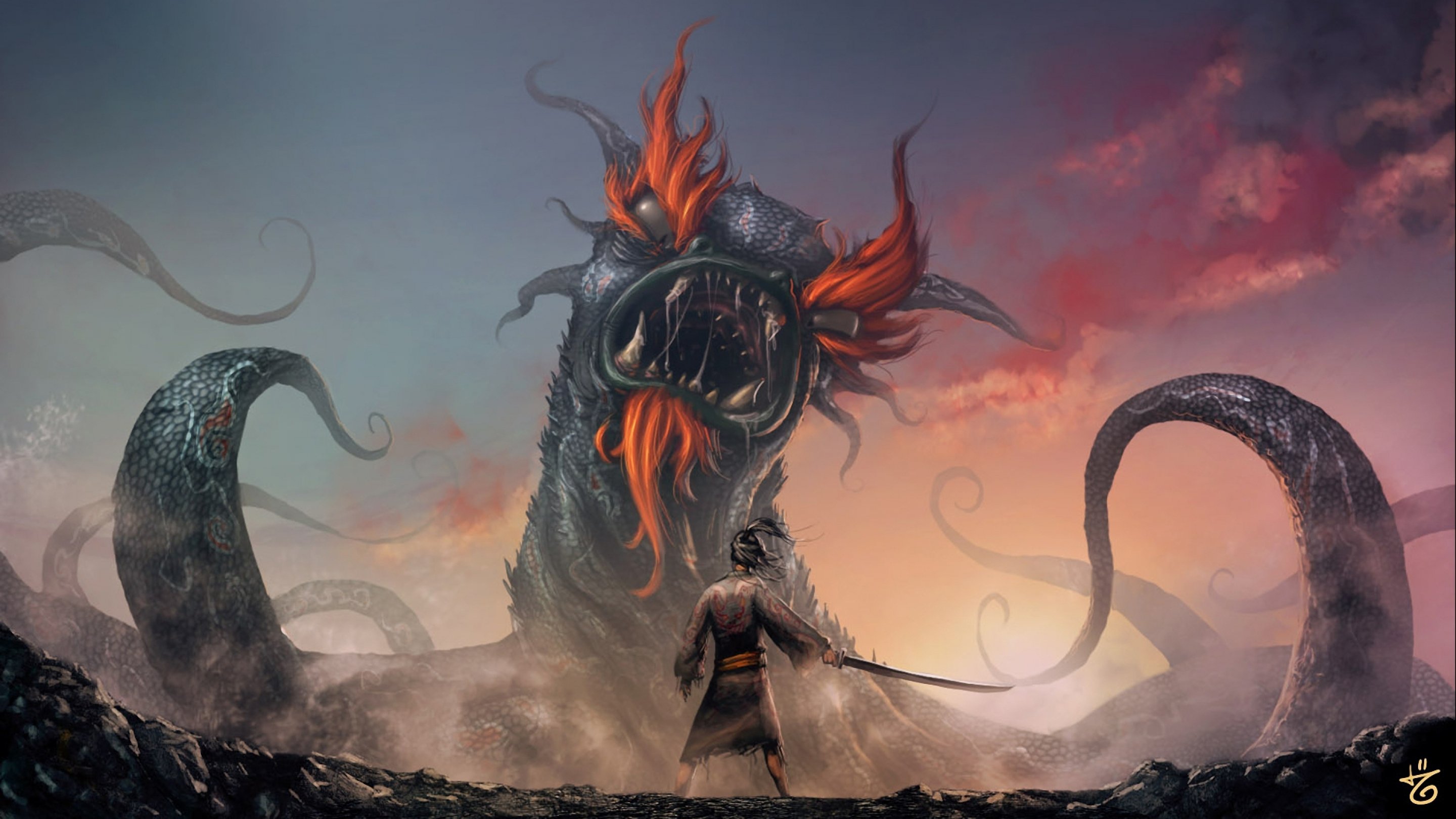 samurai, Warrior, Fantasy, Art, Artwork, Asian Wallpaper