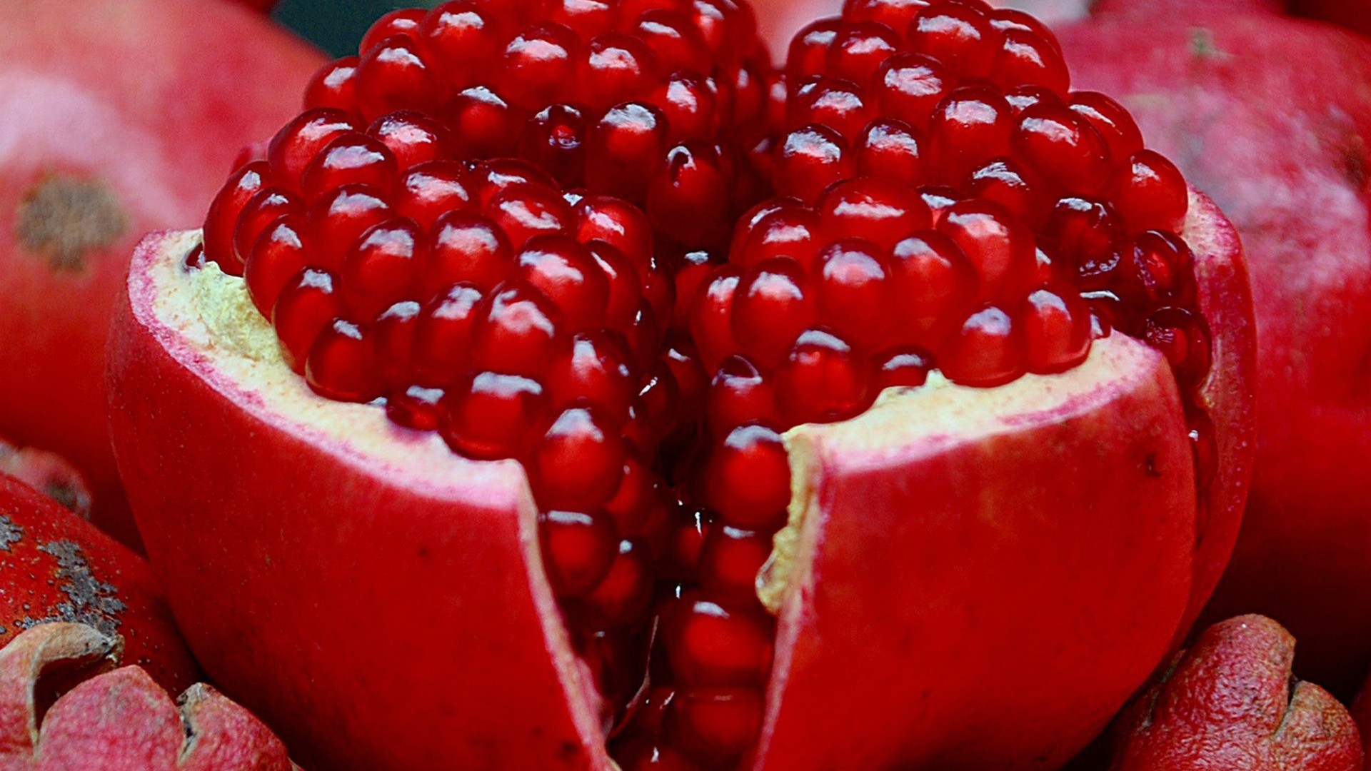 red, Fruits, Macro, Pomegranate Wallpaper