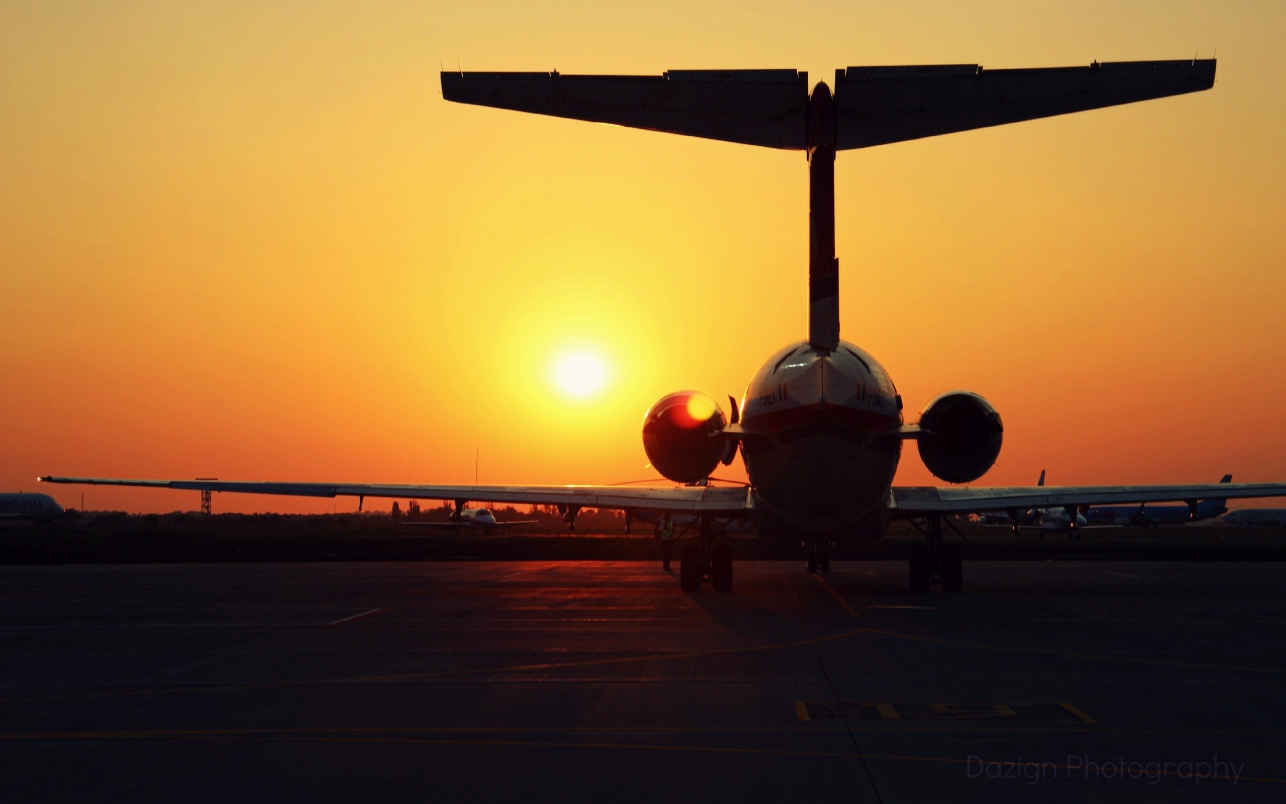 sunset, Aircraft, Artistic, Sunlight, Jet, Aircraft Wallpaper
