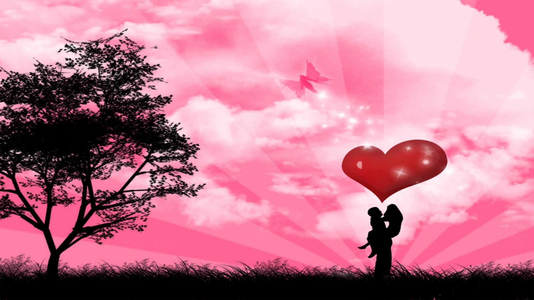 corazones, Amor, Rosa, Pareja Wallpapers HD / Desktop and Mobile Backgrounds
