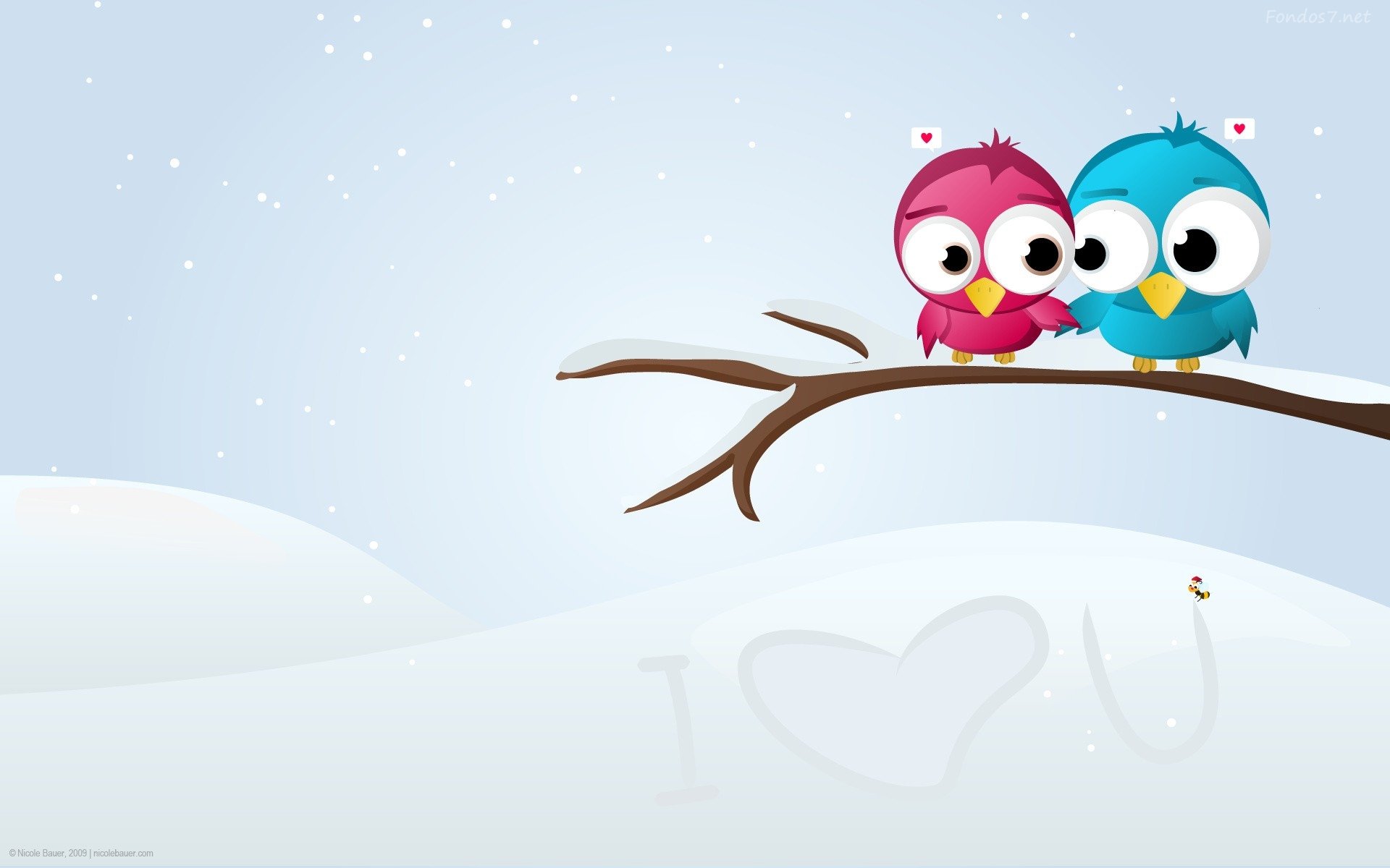 pajaros, Amor Wallpaper