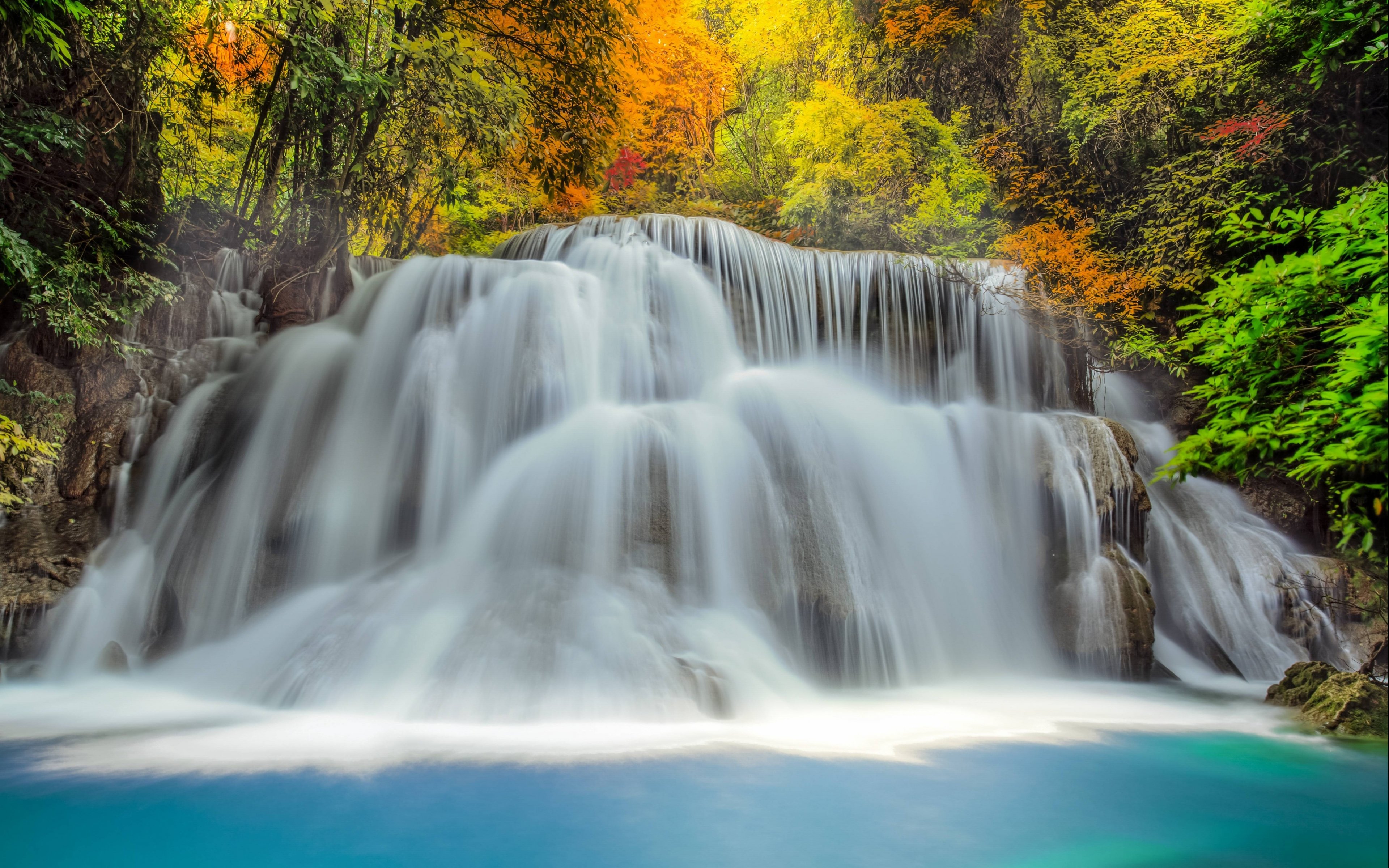 waterfall, River, Landscape, Nature, Waterfalls, Autumn Wallpaper