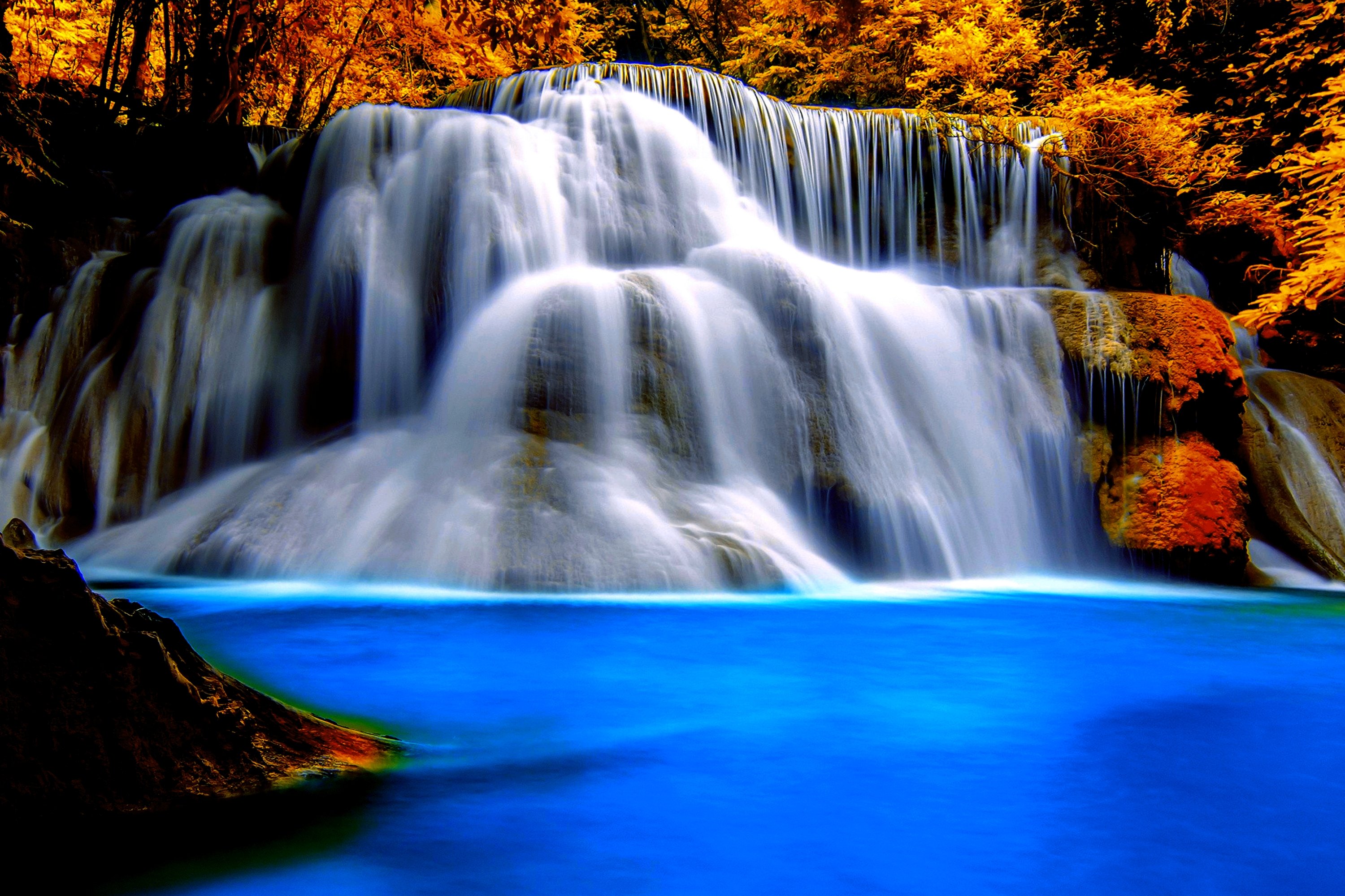 682103 Waterfall River Landscape Nature Waterfalls Autumn 