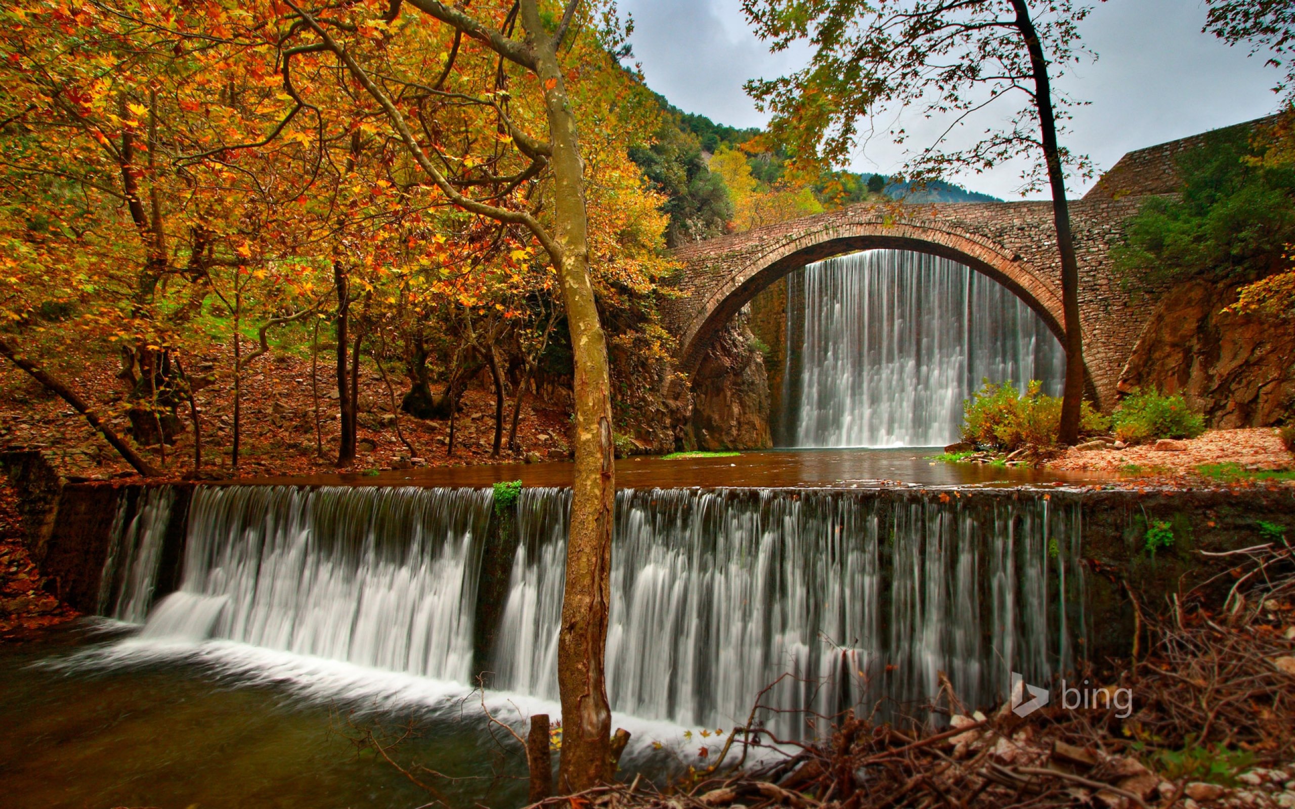waterfall, River, Landscape, Nature, Waterfalls, Autumn Wallpaper