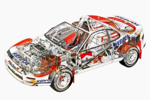 sportcars, Cutaway, Technical, Rally, Cars, Toyota, Celica, Turbo, 4wd, Group d