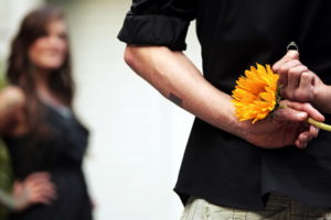 guy, Girl, Ring, Flower, Situation, Mood, Love