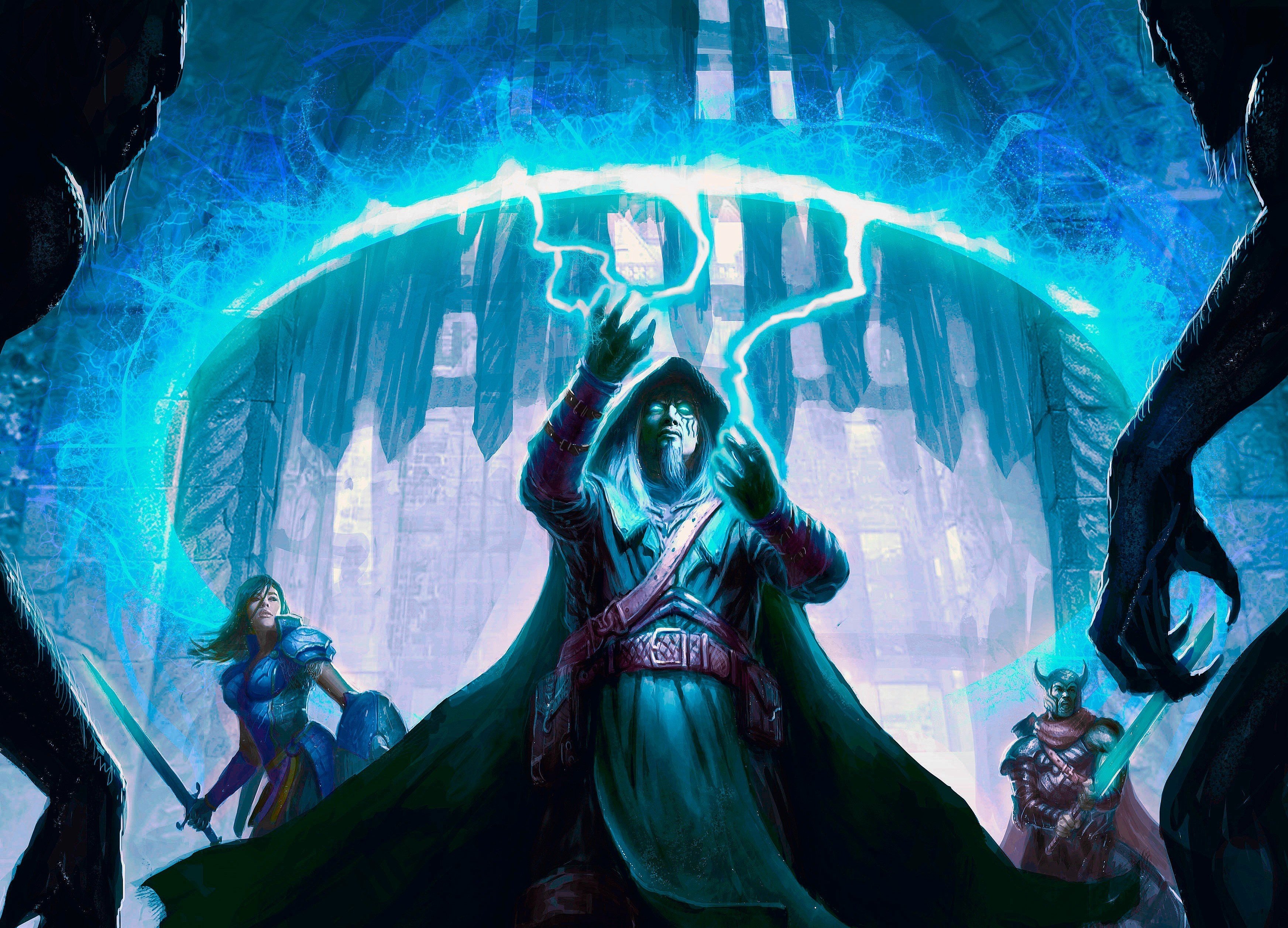 fantasy Mage Wizard Sorcerer Art Artwork Magic  