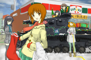 akiyama, Yukari, Christmas, Girls, Und, Panzer, Isuzu, Hana, Kokotto13, Nishizumi, Miho, Reizei, Mako, Takebe, Saori