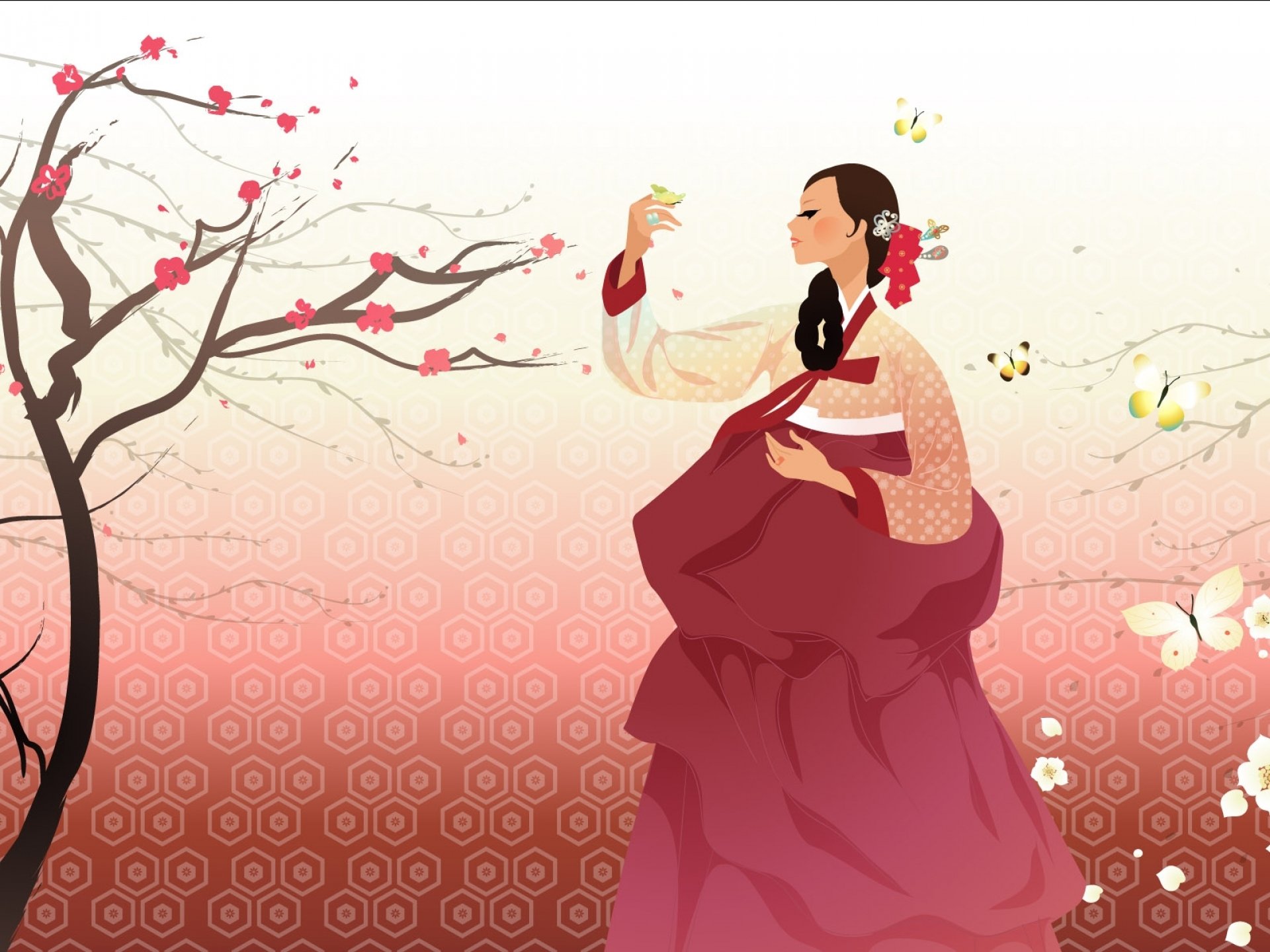 artistic, Art, Artwork, Women, Female, Girls, Girl, Woman, Asian, Oriental, Korean, Korea, Vector Wallpaper