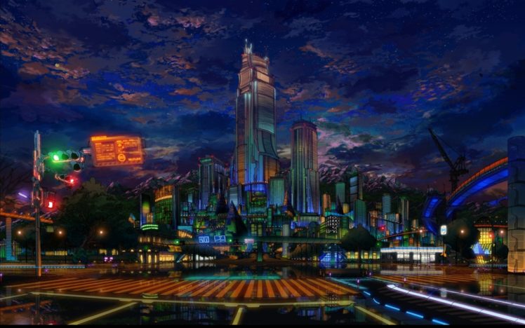 anime, Original, City, Cities, Art, Artwork, Fantasy, Detail HD Wallpaper Desktop Background