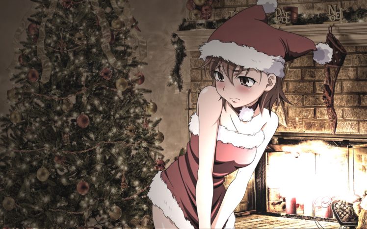christmas, Misaka, Mikoto, Santa, Costume, To, Aru, Kagaku, No, Railgun, To, Aru, Majutsu, No, Index HD Wallpaper Desktop Background