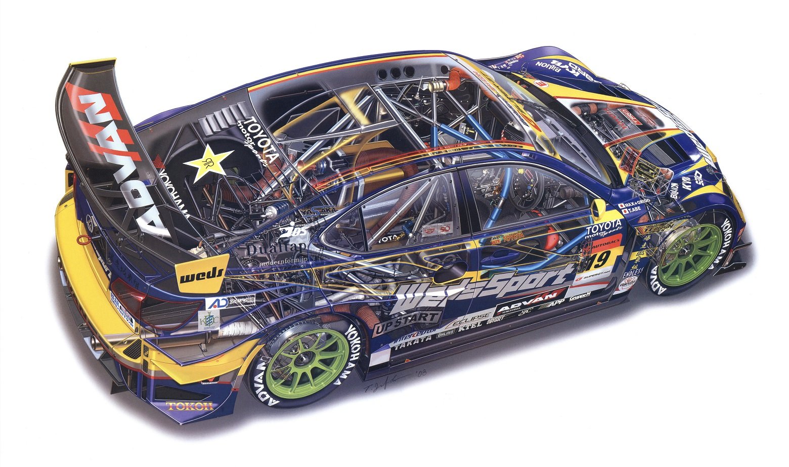 toyota, Is350, Wedsport, Super gt, Race, Cars, Technical, Cutaway Wallpaper