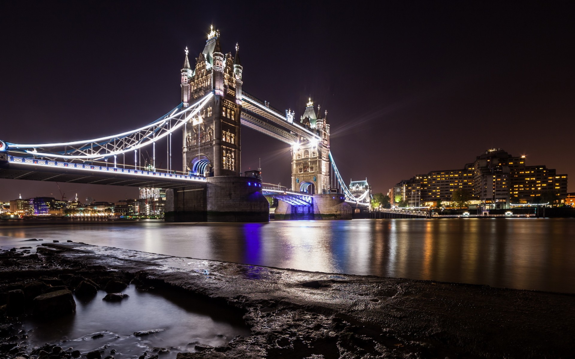 london, River, Bridge, City, Reflection Wallpaper