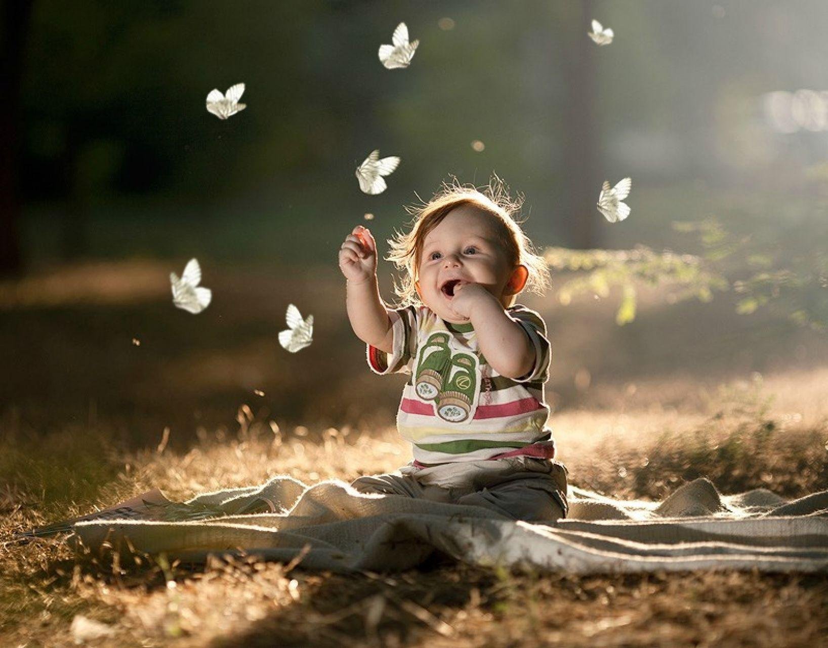 baby, Cute, Butterfly Wallpapers HD / Desktop and Mobile Backgrounds