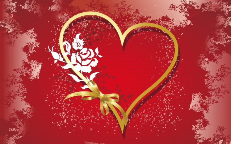 corazon, Rojo, Flores, Amor HD Wallpaper Desktop Background