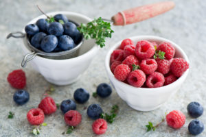 berries, Raspberries, Blueberries